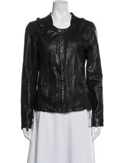 Pre-owned Diesel Vintage 2000's Biker Jacket In Black