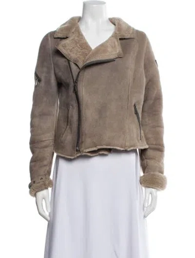 Pre-owned Diesel Vintage 2000's Biker Jacket In Neutral