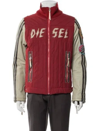 Pre-owned Diesel Vintage 2000's Bomber Jacket In Red