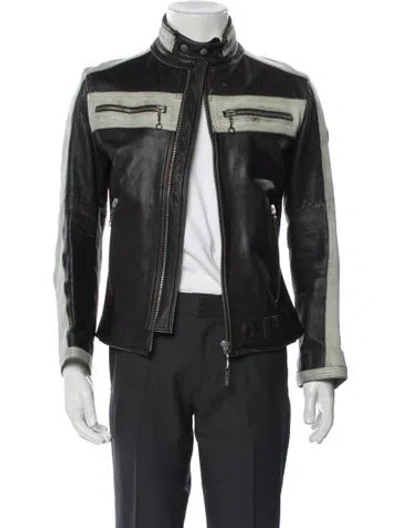 Pre-owned Diesel Vintage 2000's Moto Jacket In Black