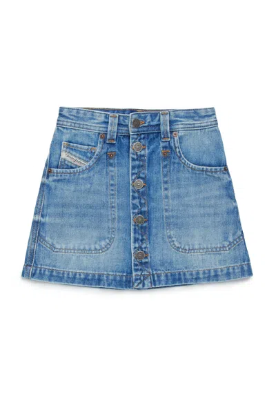 Diesel Kids' Gealbus Mini Skirt In Blue