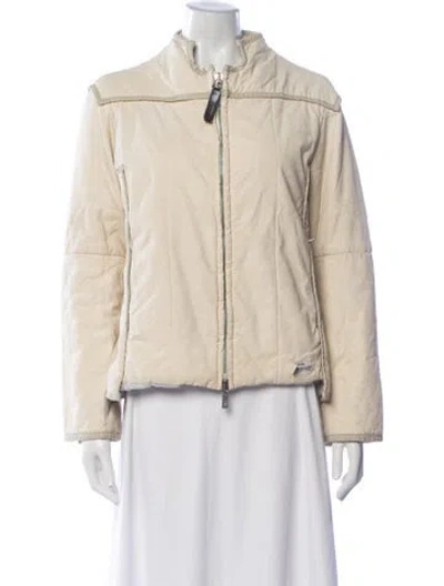 Pre-owned Diesel Vintage Late 1990's - Early 2000's Biker Jacket In Neutrals