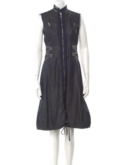 Pre-owned Diesel Vintage Midi Length Dress In Blue