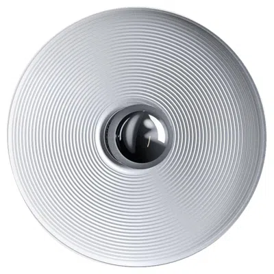 Pre-owned Diesel Vinyl Small Wall Light In Black With Silver Diffuser By  Living