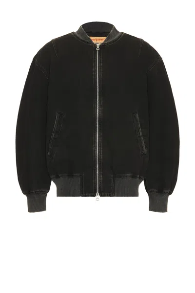Diesel Black D-vinz Denim Bomber Jacket