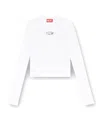 Diesel Long-sleeve Top With Oval D Cut-out In White