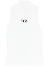 Diesel Women's Cut-out Logo Tank Top In White