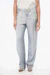 Diesel Vintage-inspired Stretch Denim Print Pants For Women In Blue