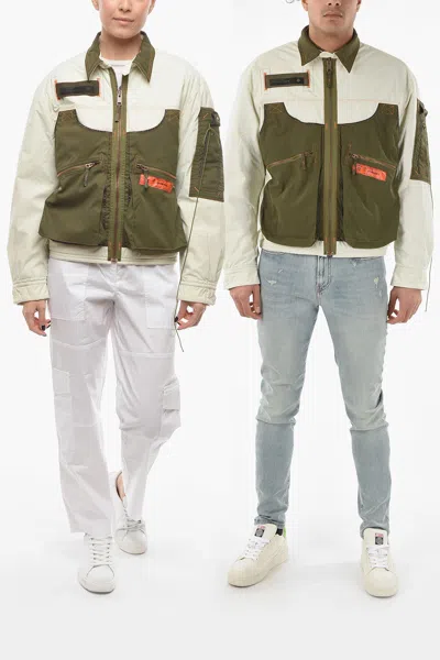 Diesel Visible Stiching Dxd-22-j05 Unisex Utility Jacket In Multi