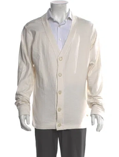 Pre-owned Diesel V-neck Long Sleeve Cardigan In Neutral