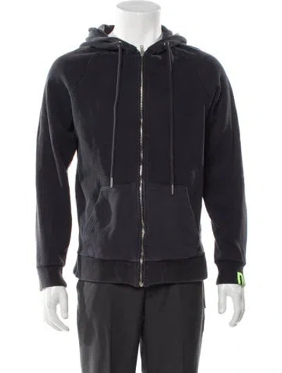 Pre-owned Diesel V-neck Long Sleeve Hoodie In Gray