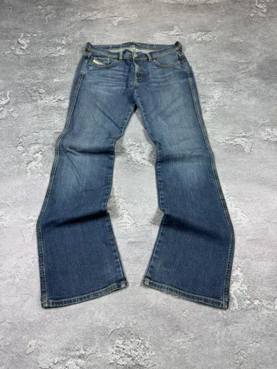 Pre-owned Diesel Vtg Flared Bootcut Low Rise Distressed Jeans Size 31 In Blue
