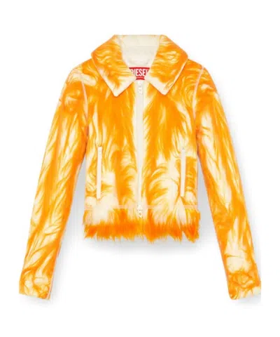 Diesel W-diaspro Jacket In Orange