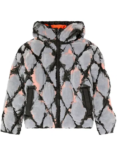 Diesel W-dom Padded Jacket In Multicolor