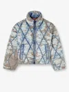 Diesel W-kons Down Jacket With Distressed Effect In Blue