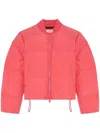Diesel Bomber Jacket In Light Nylon In Rosa
