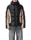 Diesel W-ostend Impactful Color-block Puffer Jacket In Black