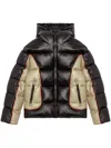 Diesel W-ostend Impactful Color-block Puffer Jacket In Black