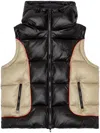 Diesel W-ostend Impactful Color-block Puffer Jacket In Black