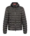 Diesel W-stone Hooded Techno Fabric Down Jacket In Black