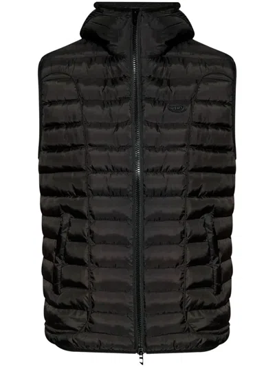 Diesel W-temple Gilet In Black