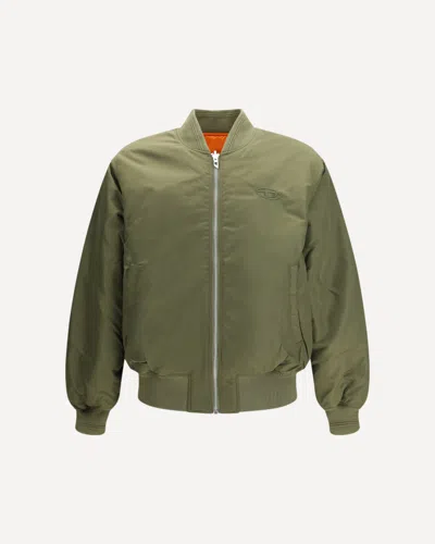 Diesel Men W-type-d1 Reversible Bomber Jacket In Green