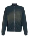 Diesel Waffle-knit Cardigan In Black