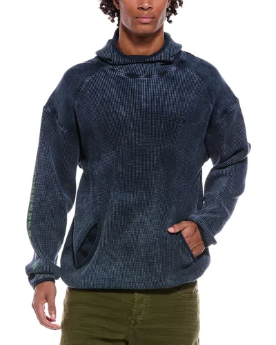Diesel Waffle-knit Hoodie In Brown