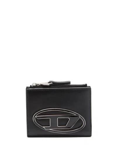 Diesel Wallet Bi-fold Zip Ii In Black