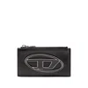 Diesel Rectangular Black Polyamide Clutch With Oval Emblem In Black