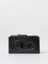 Diesel Rectangular Black Polyamide Clutch With Oval Emblem In Black