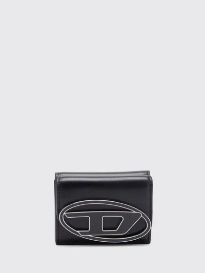 Diesel Logo Wallet In Black