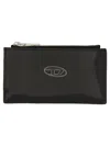 Diesel Play Iii Patent Leather Cardholder In Black