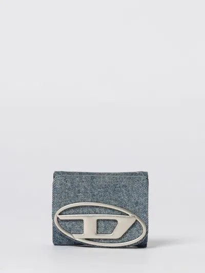 Diesel Wallet  Woman Color Blue In Pattern