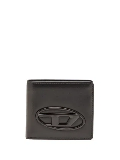 Diesel Holi-d Bi-fold Wallet In Black