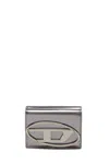 Diesel Metallic Finish Purses And Cardholders Collection In Gray