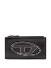 Diesel Flat Card Holder In Nappa Leather In Multicolor