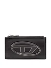 Diesel Flat Card Holder In Nappa Leather In Multicolor