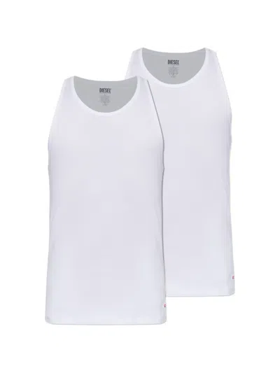 Diesel Walty-d-core-2pack Vest Tops Set (set Of Two) In White