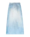 Diesel Washed A-line Lyocell Maxi Skirt In Blue