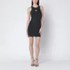 Diesel Black Ribbed Wool M-oloni-short Minidress In Black
