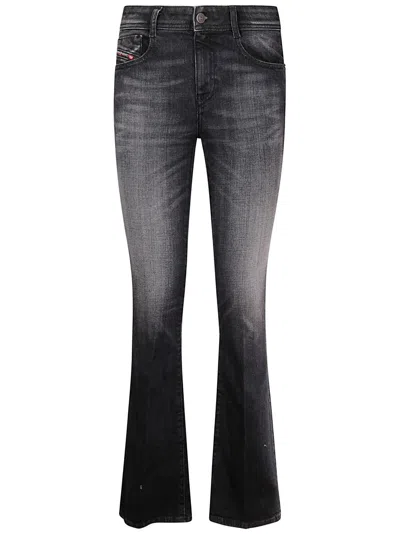 Diesel Washed Bootcut Jeans In Black