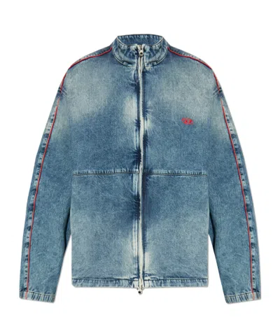 Diesel Washed-denim Jacket In Blue