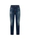 Diesel Washed Distressed Jeans In Blue