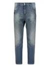 Diesel Washed Effect Five-pocket Jeans In Blue