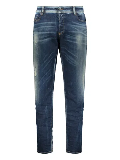 Diesel Washed-effect Skinny Jeans In Blue