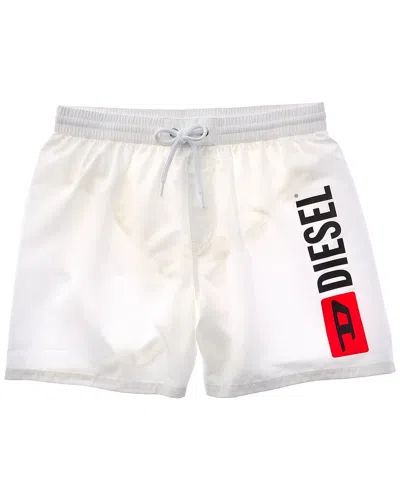 Diesel Wave Out Swim Trunk In White