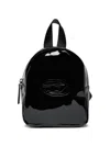 Diesel Debossed-logo Backpack In Black