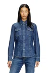 Diesel Western Shirt In Denim In Blue