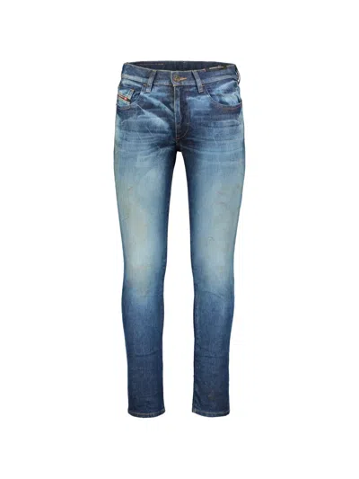 Diesel Whiskering-effect Jeans In Blue